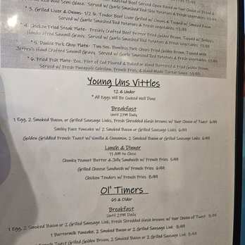 Jethro’s Cafe and Tavern menu 3