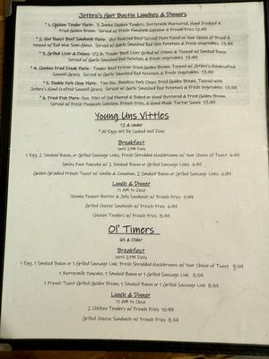 Jethro’s Cafe and Tavern menu 2