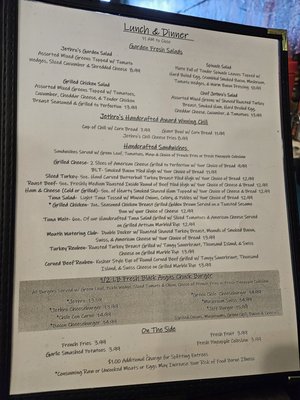 Jethro’s Cafe and Tavern menu 4